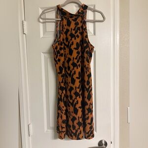 Leopard Print Sleeveless Dress